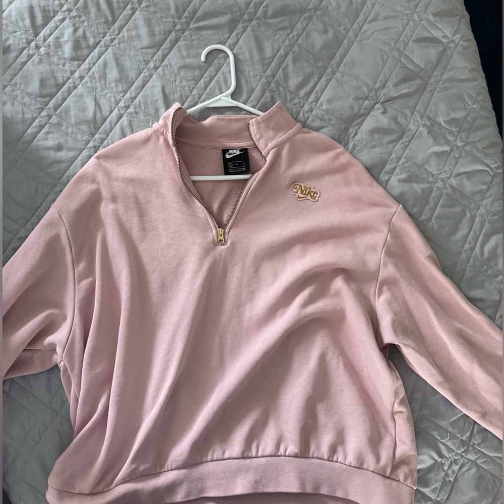 Nike Light Pink Half-Zip Pullover - image 1